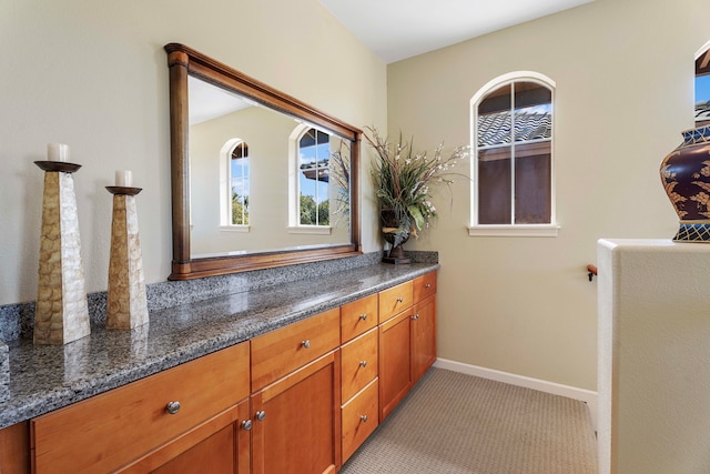 interior space featuring carpet floors