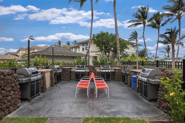 view of patio / terrace with area for grilling