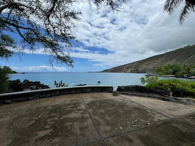 property view of water featuring a mountain view