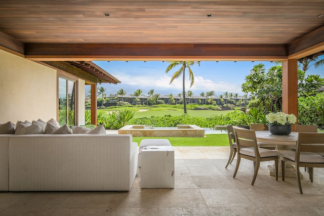 view of patio with an outdoor hangout area