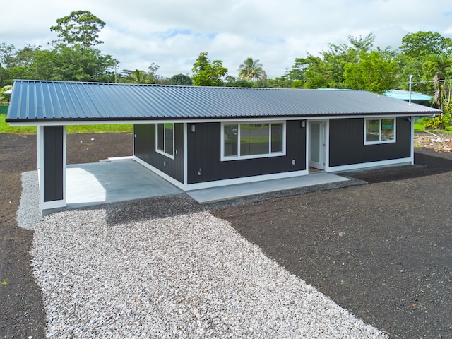 single story home with a patio area