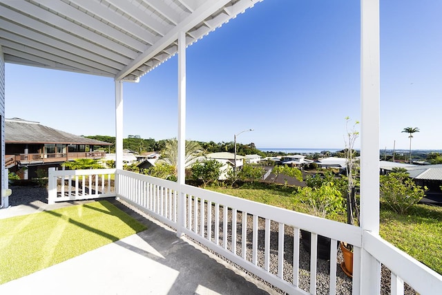 view of patio featuring covered porch