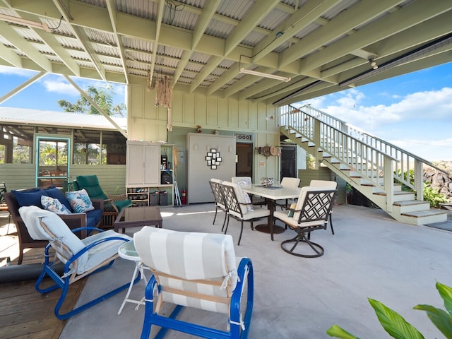 view of patio / terrace with an outdoor hangout area