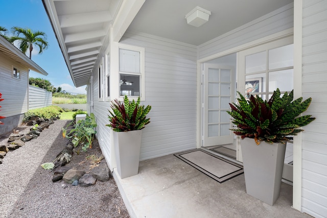 view of doorway to property