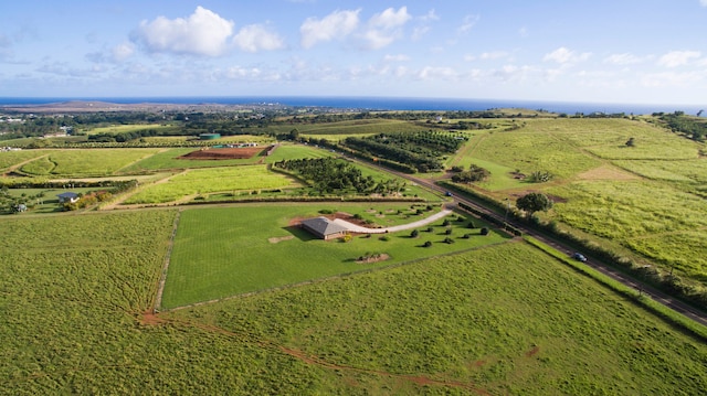 bird's eye view with a rural view