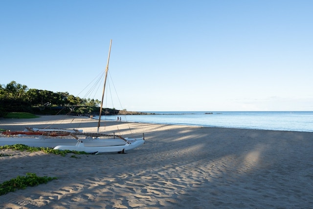 property view of water featuring a view of the beach