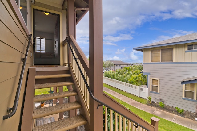 view of stairs