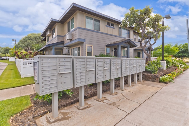 surrounding community featuring a mail area