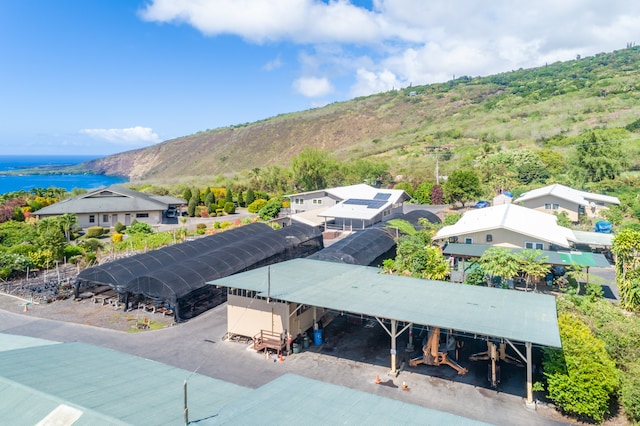 bird's eye view with a mountain view