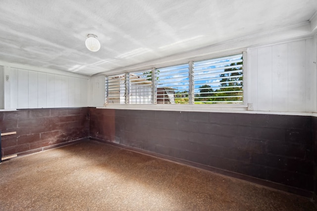 spare room featuring carpet and a textured ceiling