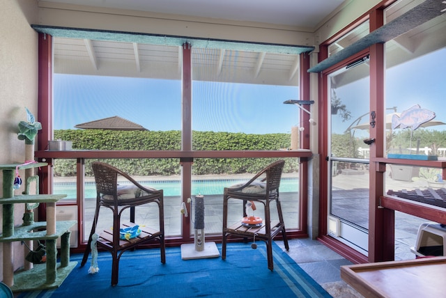 sunroom / solarium with plenty of natural light