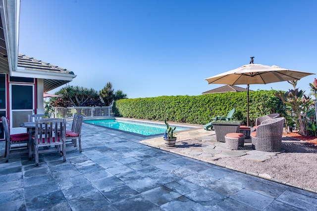 view of pool with a patio