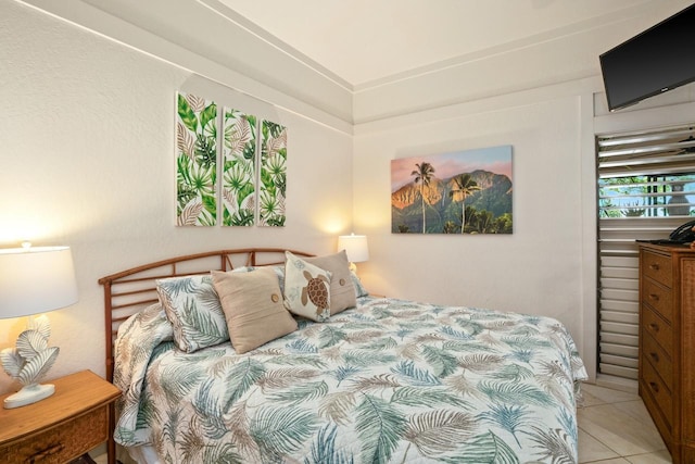 view of tiled bedroom