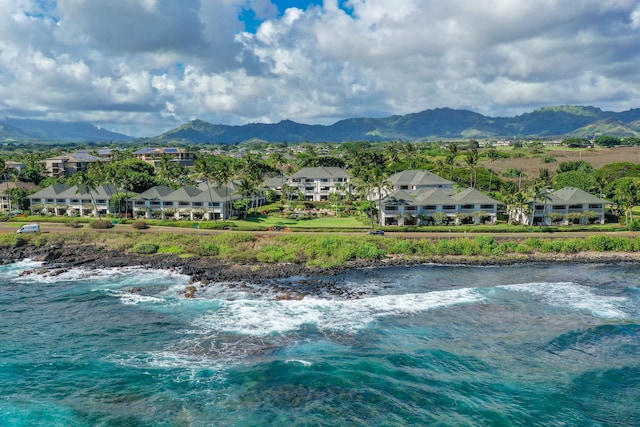 exterior space featuring a water view