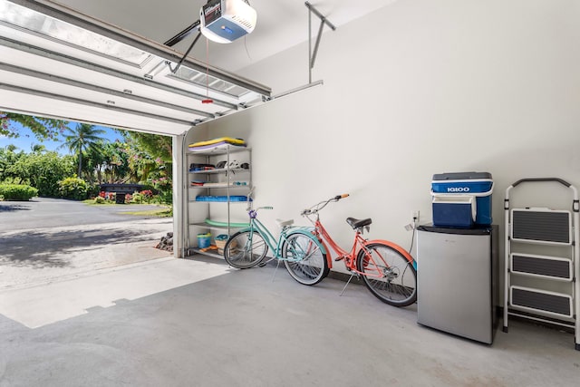 garage featuring a garage door opener