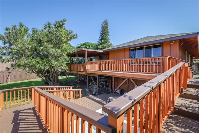 view of wooden deck