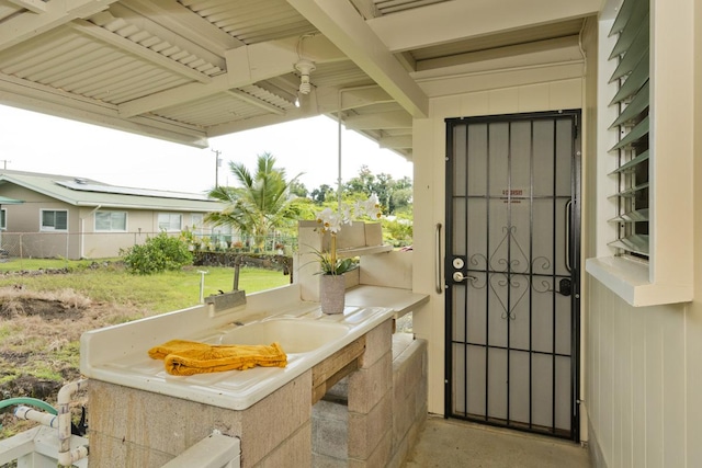 view of patio / terrace with ceiling fan