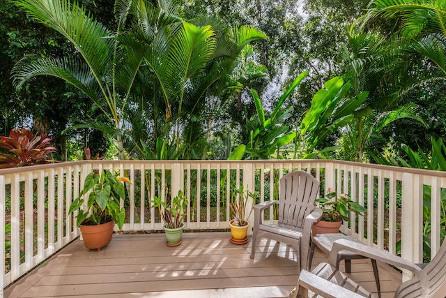 view of wooden deck