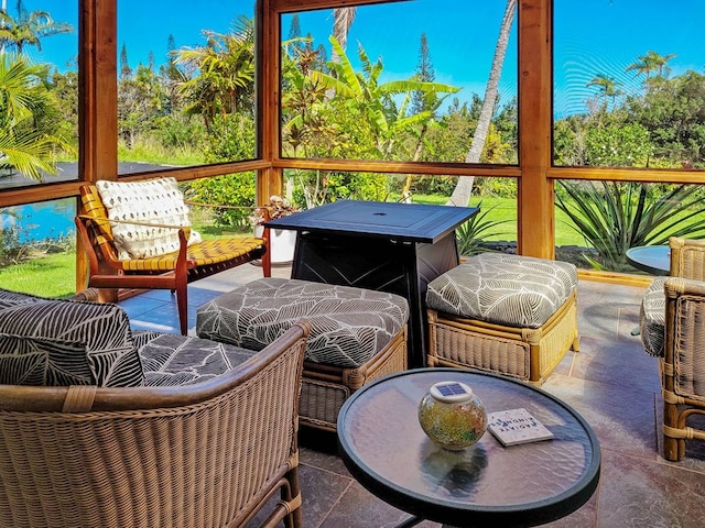 view of sunroom / solarium