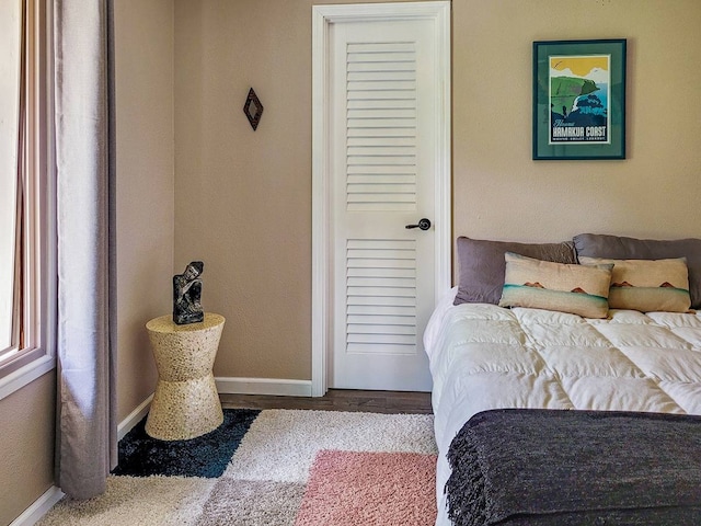 bedroom featuring wood-type flooring