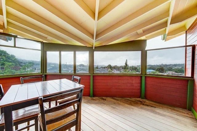 view of sunroom