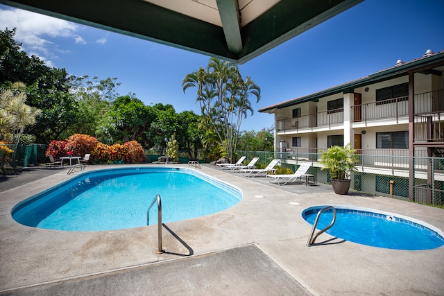 view of pool with a patio