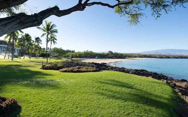 property view of water featuring a mountain view