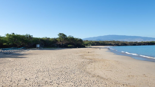 property view of water featuring a mountain view