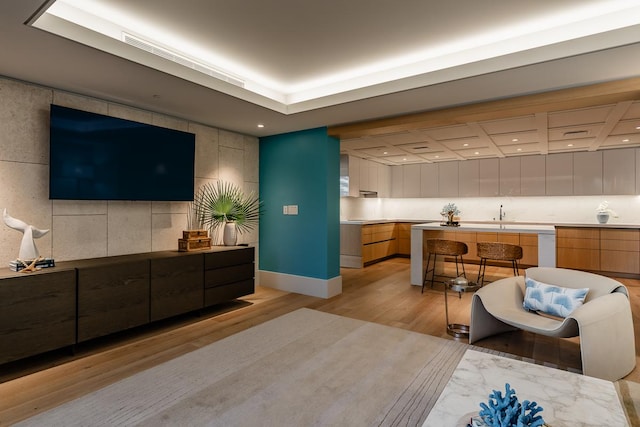 bedroom featuring light hardwood / wood-style floors