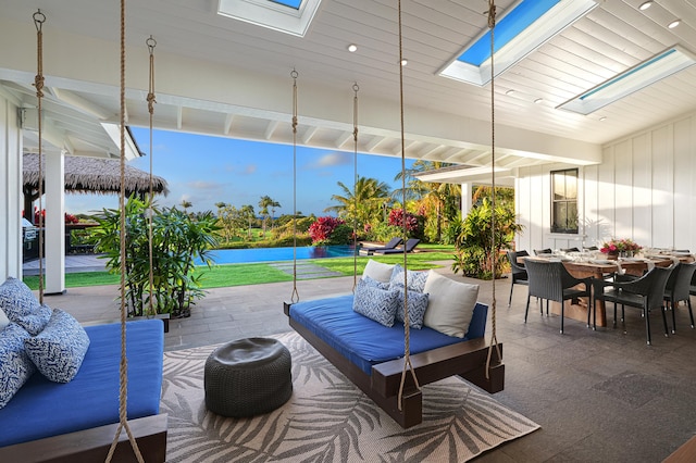 view of patio / terrace featuring an outdoor living space