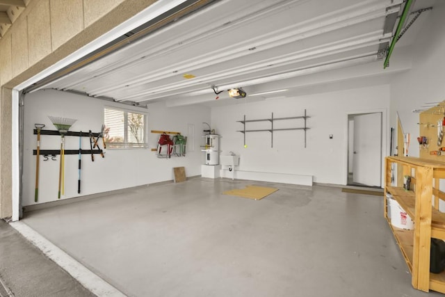 garage featuring sink and a garage door opener