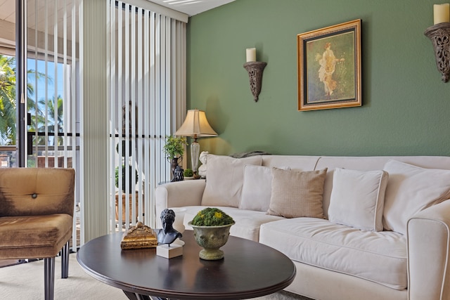 view of carpeted living room