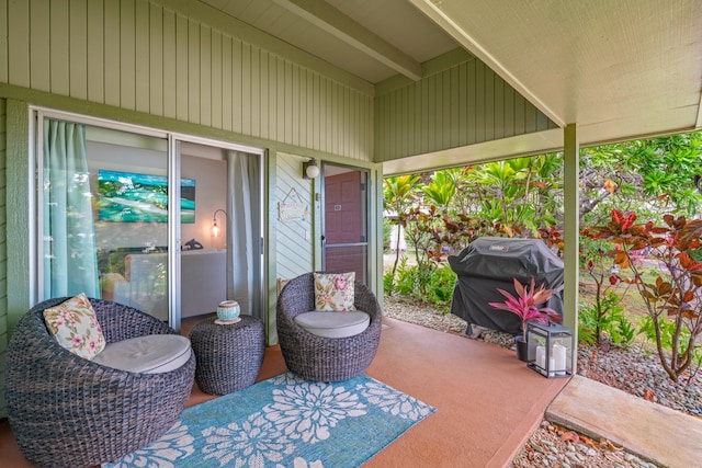 view of patio / terrace with area for grilling