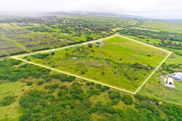 aerial view with a rural view