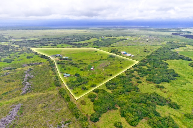 aerial view featuring a rural view