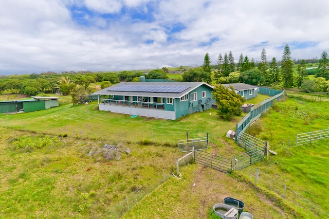 drone / aerial view featuring a rural view