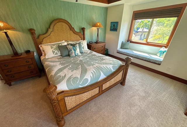 view of carpeted bedroom