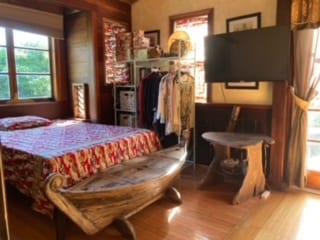 bedroom featuring hardwood / wood-style flooring