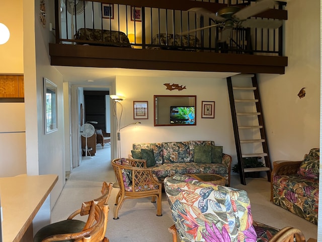 view of carpeted living room