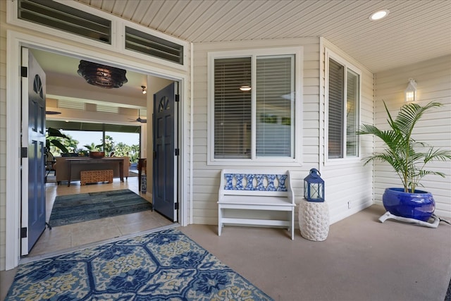 entrance to property with covered porch