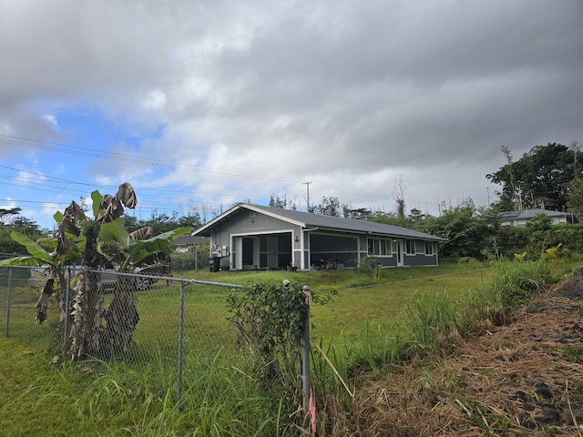 exterior space with fence