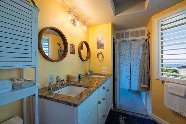 bathroom with vanity