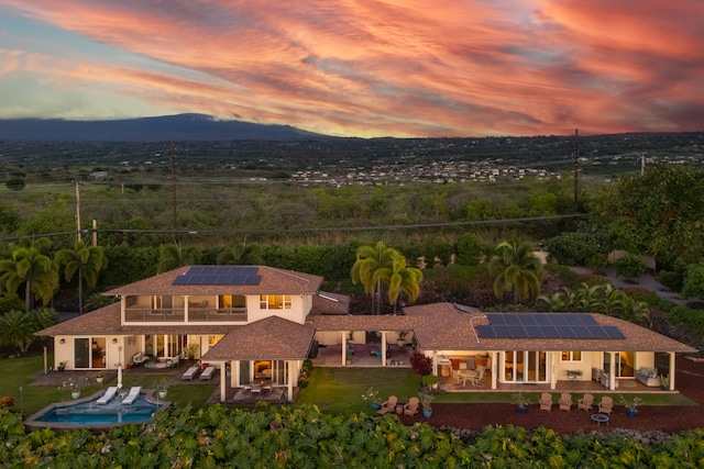 exterior space with a mountain view