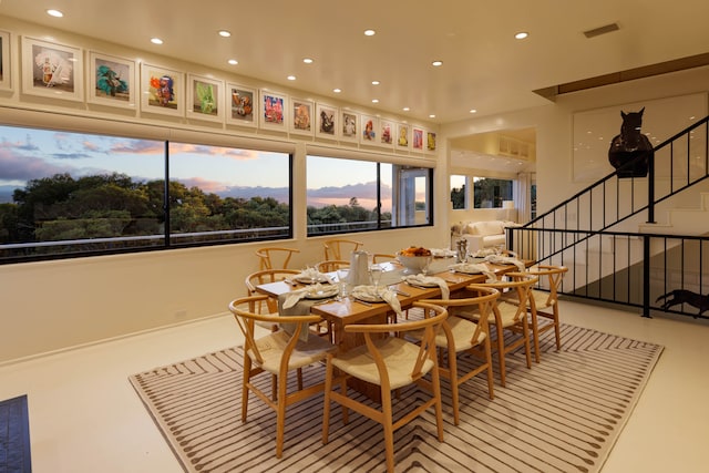 view of dining area