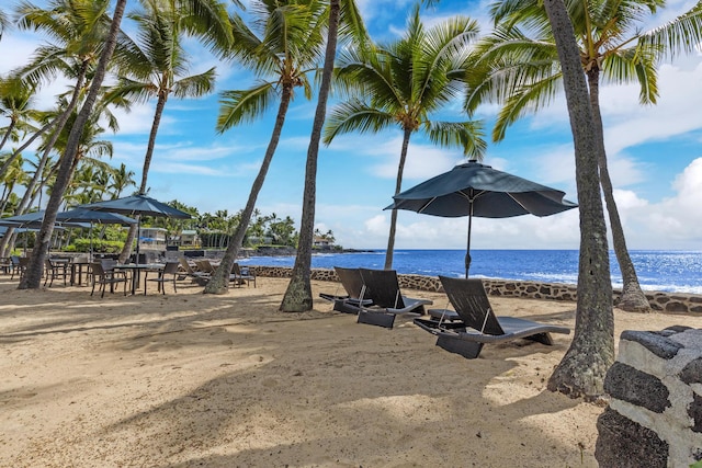 water view featuring a view of the beach