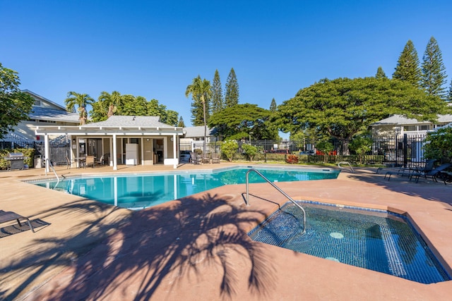 view of pool with a patio