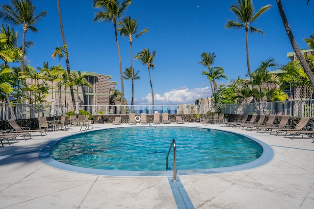 view of pool with a patio area