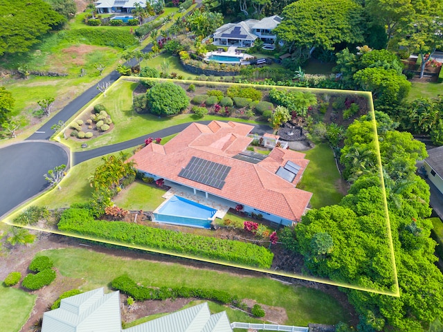 birds eye view of property