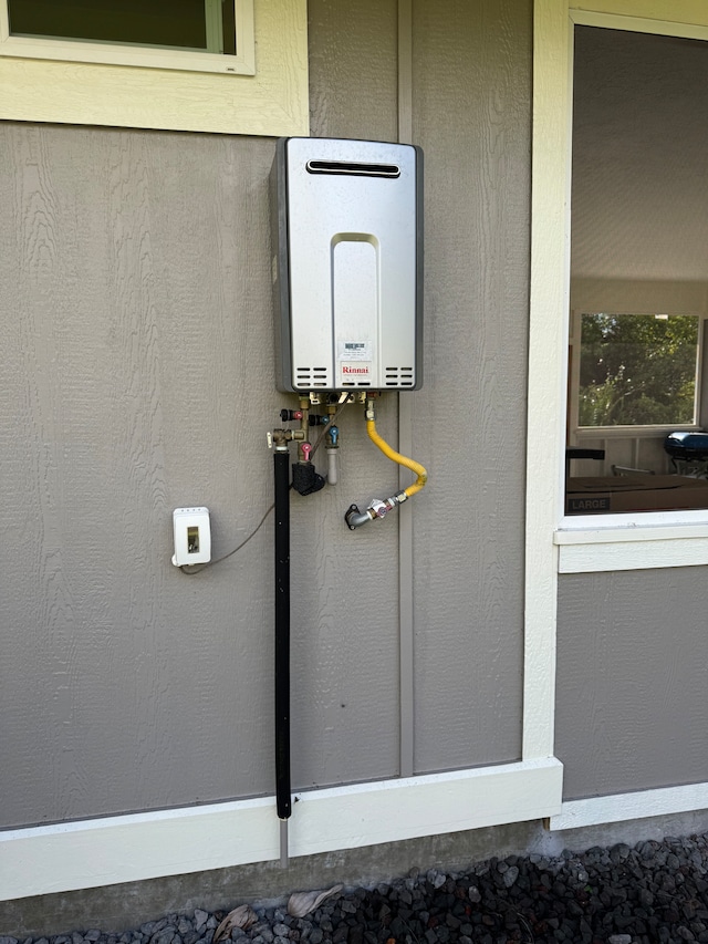 details featuring water heater