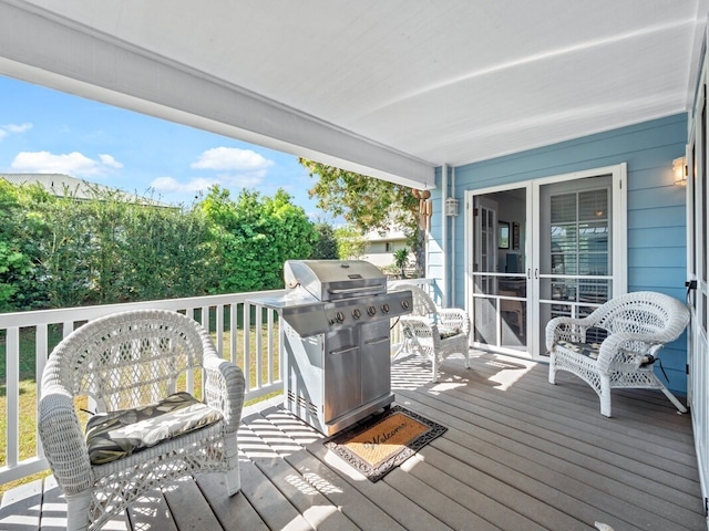 deck with grilling area